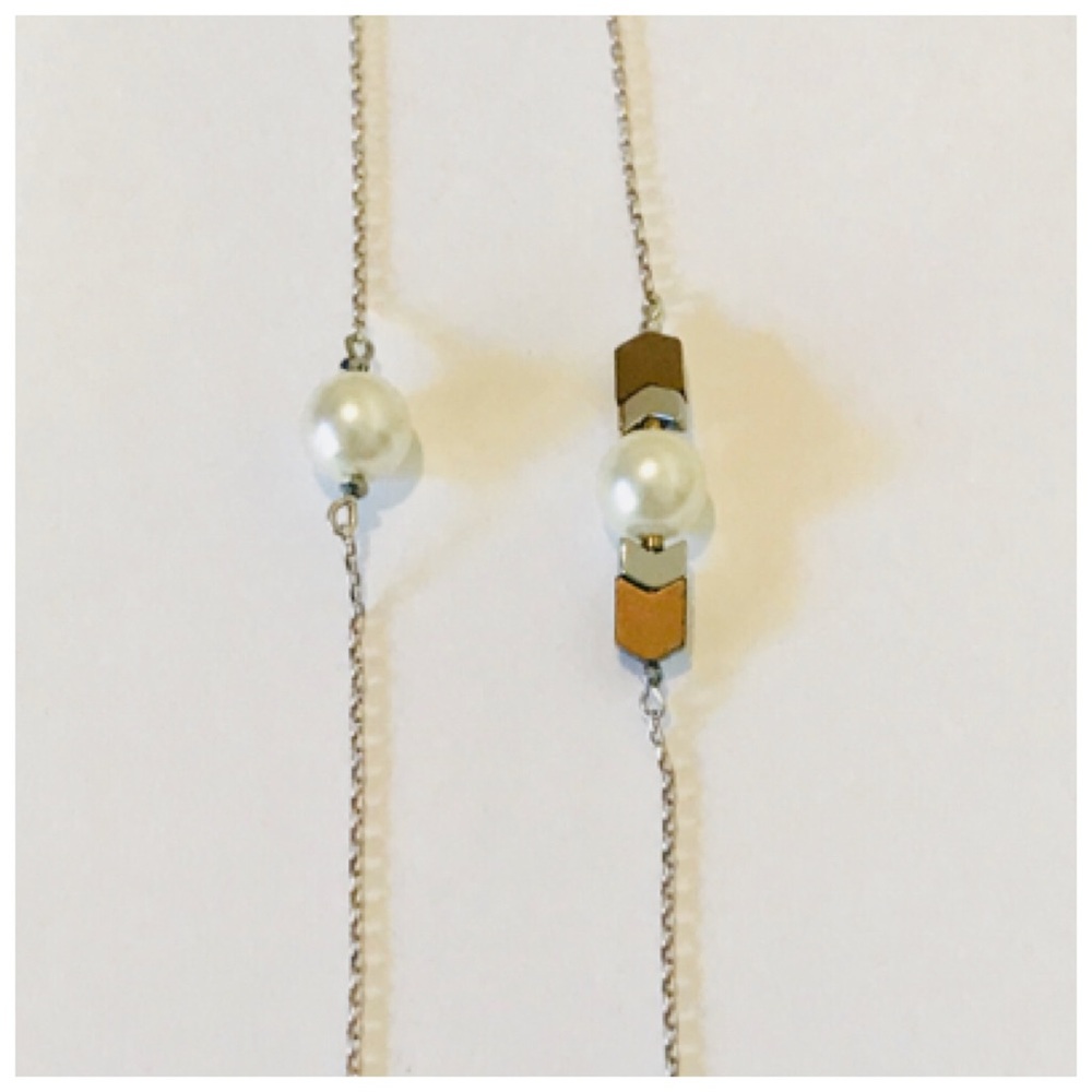 Handmade in LA delicate pearl silver bracelet